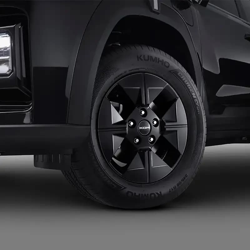 kgm musso ev black wheels