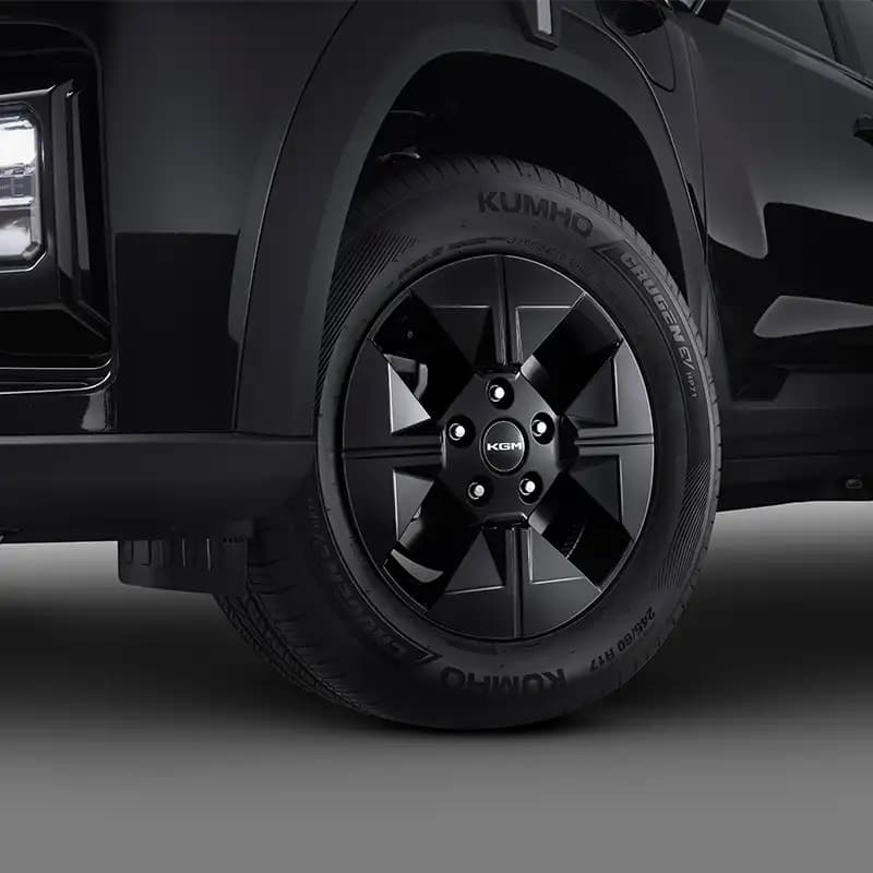 kgm musso ev black wheels