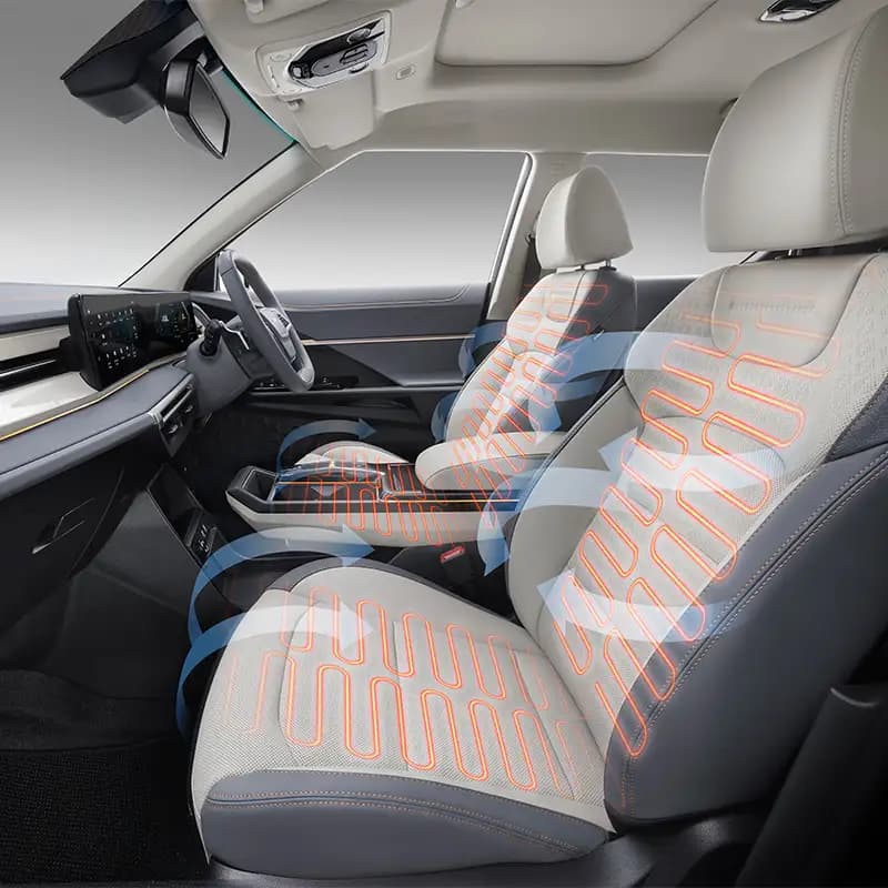 kgm musso ev interior heated seats