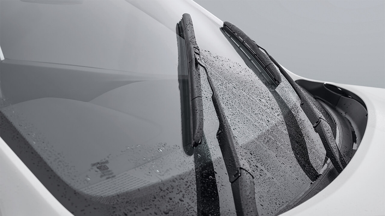 Rain sensing front wipers